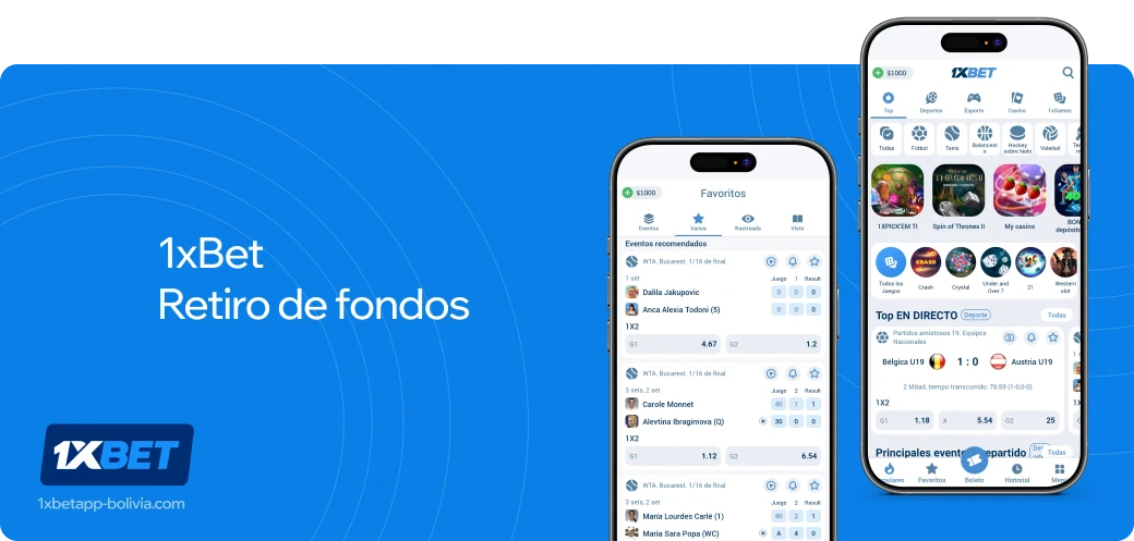 1xbet Betapk Bolivia Retiro de fondos