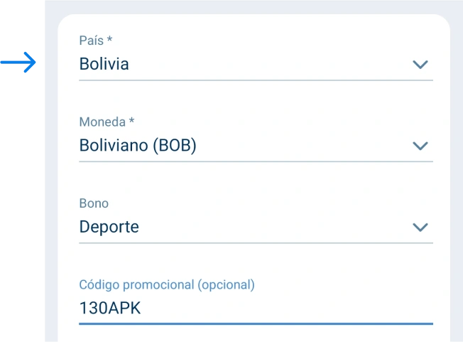 Escoge tu país 1xbet Betapk Bolivia